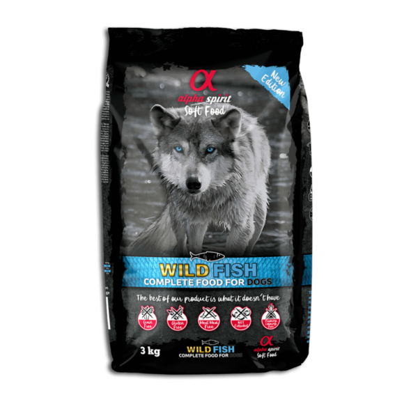 Alpha spirit SEMI-MOIST-WILD FISH félnedves kutyaeledel