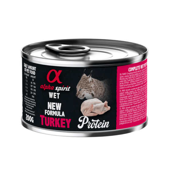 Alpha Spirit Macska Konzerv-Pulyka 200g