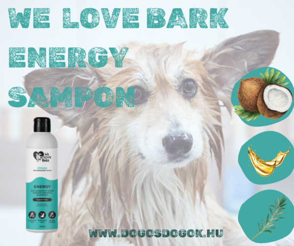 We Love Bark Sensitive sampon – természetes, vegán kutyasampon érzékeny bőrre zabkivonattal és sheavajjal