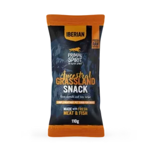 PRIMAL SPIRIT IBERIAN SNACK-ANCESTRAL GRASSLAND JUTALOMFALAT KUTYÁKNAK-110 G