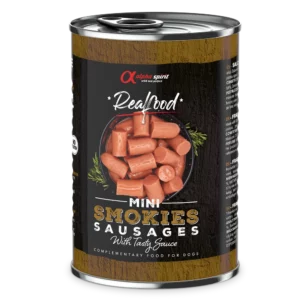 Alpha Spirit Real Food Mini Smokies – apró, ínycsiklandó virsli-falatkák kutyáknak!
