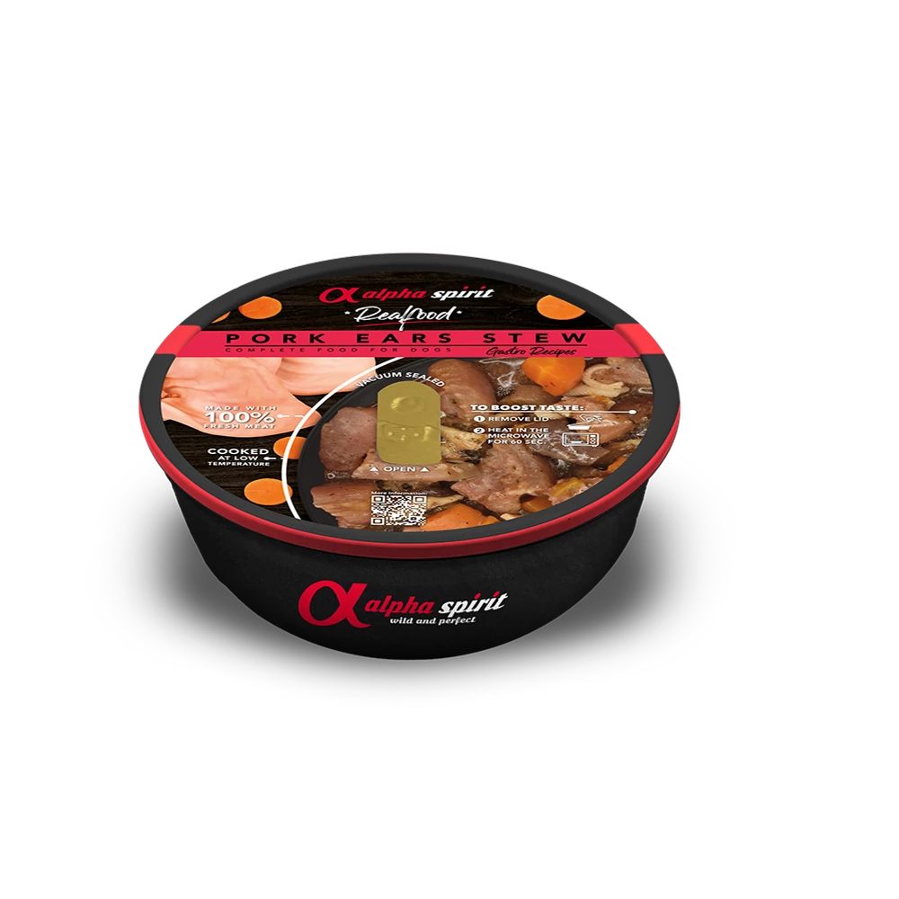 Alpha Spirit Real Food Pork Ears Stew – Főtt ragu sertésfülből