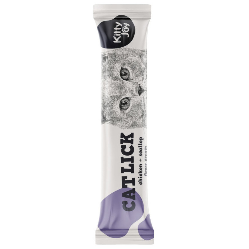 Kitty Joy Cat Lick - Csirke + Fésűkagyló krém 4 x 15 g - Image 2