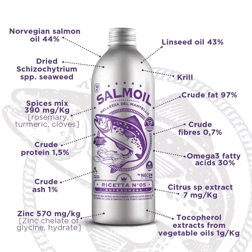 Salmoil-5 Coat Beauty Super-Omega – Szívműködés, Bőr- és szőrtámogató lazacolaj - Image 3