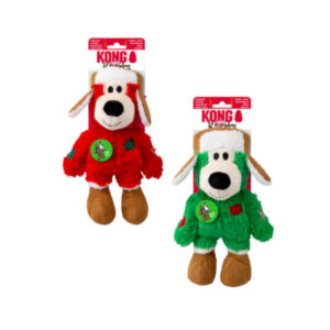 KONG Holiday WildKnots Mackó– karácsonyi plüss kutyajáték